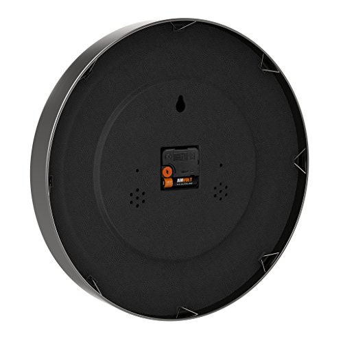 bonVIVO Timerider Highly Accurate Radio Controlled Wall Clock, Aluminium Wall Clock For Living Room, Kitchen & Office, Built-In Thermometer & Hygrometer, Silent Wall Clock, Diameter: 12 Inch (30.5 cm) - Image 6