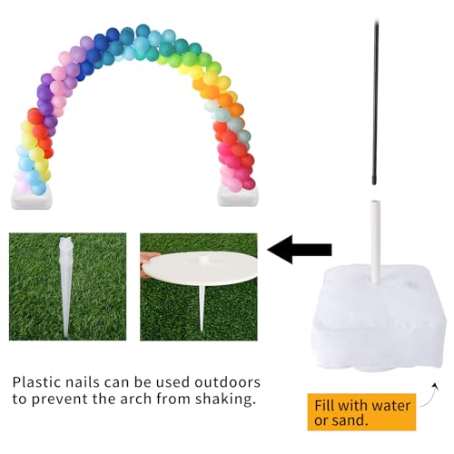 image for RUBFAC Balloon Arch Kit, 10ft Wide Adjustable Balloon Arch Stand with 