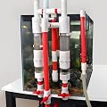 hygger Aquarium Fish Waste Collector, Aquarium Filter Accessory, External Hanging DIY Aquarium Overflow Pipe Filter with Fish Impurity Separator Collection Box, Fish Tank Siphon Filtration System
