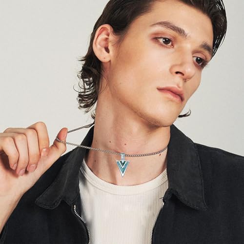 Arrowhead Necklace for Men Women 925 Sterling Silver Turquoise Malachite Celtic/Eye of Horus/Viking Arrow Pendant Amulet Jewelry Gifts Native American Necklace4
