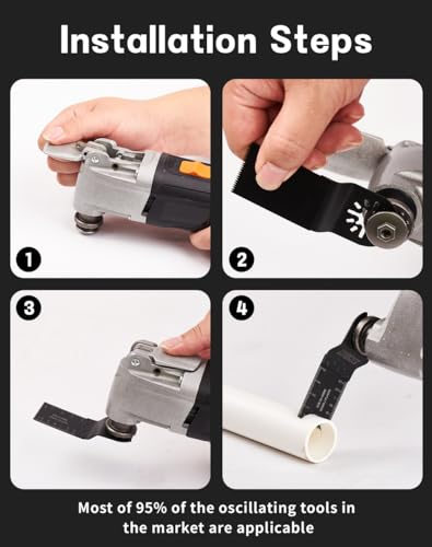 50Pcs Multi Tool Blades 35mm(1-3/8'') Oscillating Saw Blades Universal Cutter Quick Release Accessories for Metal Wood Plastic Compatible with DeWalt Dremel Milwaukee FEIN Makita Bosch Multimaster 7 50Pcs Multi Tool Blades 35mm(1-3/8'') Oscillating Saw Blades Universal Cutter Quick Release Accessories for Metal Wood Plastic Compatible with DeWalt Dremel Milwaukee FEIN Makita Bosch Multimaster - Image 7