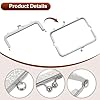 uxcell 6Pcs Metal Purse Frame, 5.91" Kiss Lock Clasp Frame Retro Rectangular Embossed Clutch Frame for Coin Purse Handbag Making DIY Craft, Silver #3