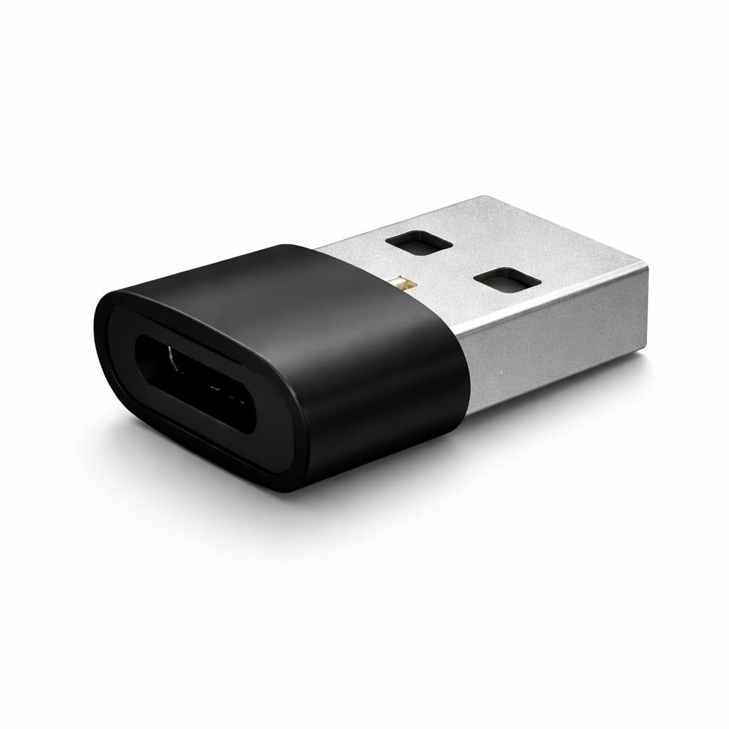 Adaptador USB Tipo-C para USB Tipo-A – Carregamento Rápido 30W e Transferência de Dados,