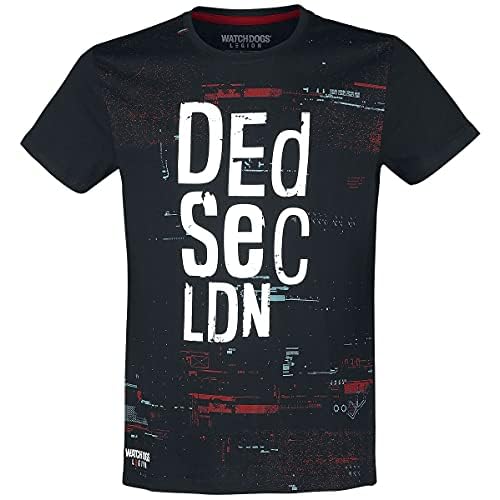Watch Dogs Legion - Dedsec Männer T-Shirt schwarz L 100% Baumwolle Fan-Merch, Gaming, Ubisoft