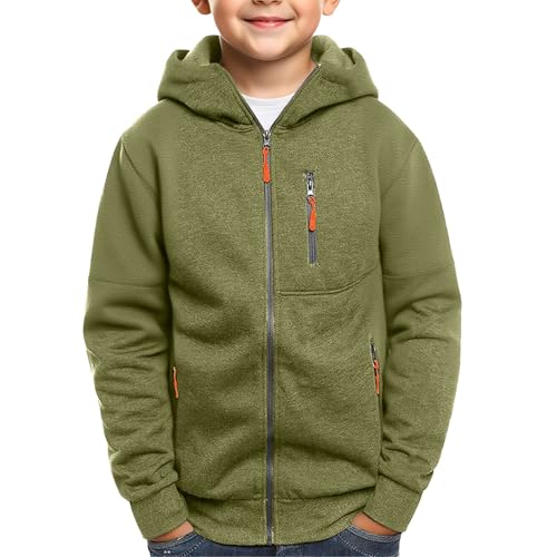 Boys Half Zip ?ooded Sweatshirts Long Sleeve ?oodie Active Pullovers Fall Casual Solid Tops with Multi Pockets3