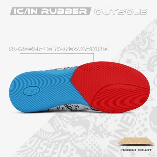 brooman Kids Indoor Soccer Shoes Boys Girls Futsal Soccer Shoes4