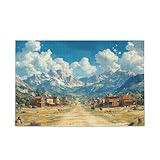 Old Western Town - Rompecabezas familiar de 500 piezas para mujeres y hombres