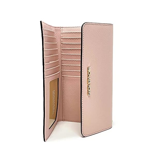 Michael Kors Women's Jet Set Travel Large Trifold Wallet In Powder blush � - Image 5