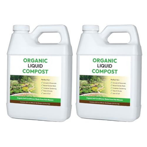 Image of Organic Liquid Compost: Fast-Acting Alternative to Messy and Smelly Composting | Perfect for Brewing Compost Teas (32oz, 2 Pack, Treats Up to 10,000 Sq.Feet)