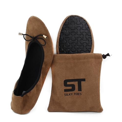 Image of Velvet Foldable Flats for Women, Portable Ballet Shoes for Travel & Events