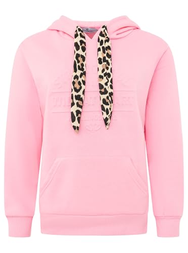 Zwillingsherz Damen Hoodie mit Kapuze Kuscheliger Oversize Kapuzenpullover Weicher Sweatshirt Pullover mit süßer Leo Kordel Stylischer Look für Frühling Herbst & Winter Loungewear Mode