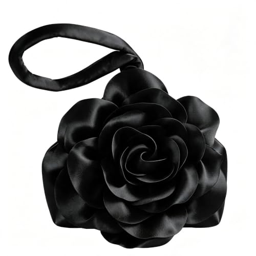 Image of BABEYOND Women's Flower Satin Evening Bags Triangle Clutch Purses