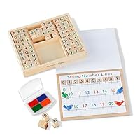Melissa & Doug - Deluxe Wooden ABC-123 Stamp Set