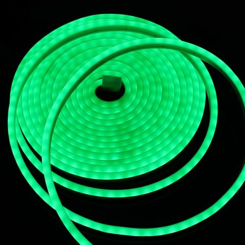 Tira LED flexible 5m con enchufe US color verde miniatura 3