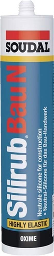 Power&Handel Soudal Silirub Baun N Mastic silicone Noir 300 ml Lot de 15