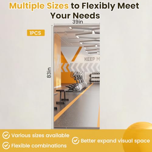 Image of LOAAO Gym Mirror, 83 inchx39 inch, 1 PCS