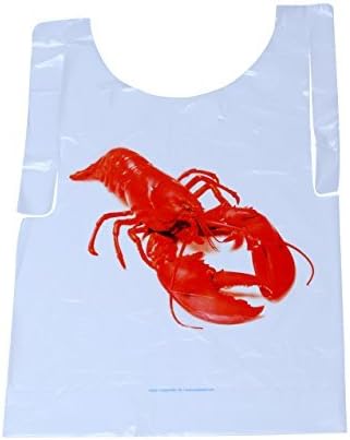 Upper Midland Products Lobster Bibs - 25 Disposable Bibs for Crawfish Boil, Seafood Parties, or Home Dinners by