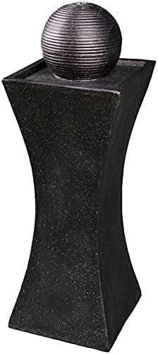 MDA Designs Sequanna Hourglass and Sphere Water Feature with Light