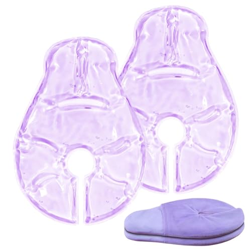 Image of Breast Therapy Pads, Hot Cold Gel Pads for Breastfeeding Postpartum Recovery, Breastfeeding Essentials Pain Relief for Mastitis Engorgement
