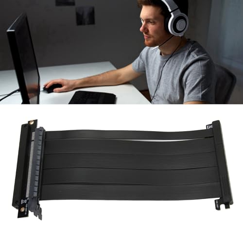 Kabel Riser PCIe 4.0, Karta Graficzna Dual Reverse PCIE4.0 X16, Niezależny, Segmentowy, Elastyczny, Ekranowany Kabel Przedłużający o Dużej Szybkości, do RTX3060ti, RTX3060,