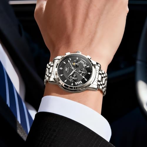 Image of OLEVS Watch for Men Original Chronograph Analog Quartz Waterproof Watch Luxury Premium Businesse Diamond Mens Dress Watches