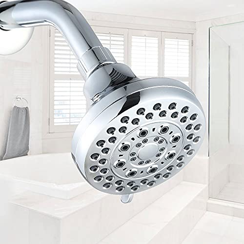 Têtes de douche fixe haute pression en chrome brossé multi réglages