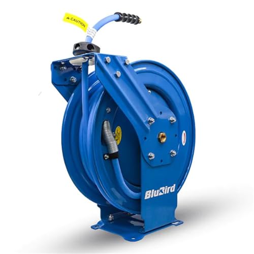 BluBird Dual Arm Retractable Reel, Heavy Duty Steel, 1/2