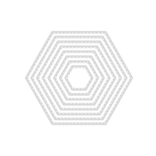 luosh Cutting Dies, Hexagon Background Dies Craft Die Metal Cutting Dies Cut For DIY Paper Card Making Scrapbooking