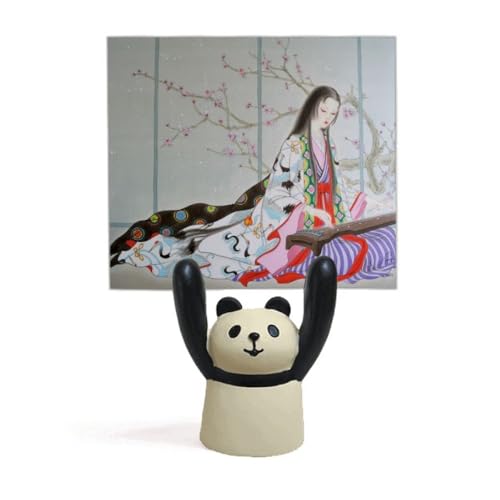 Peinture chinoise support mémo panda en fleur de prunier finition soignée