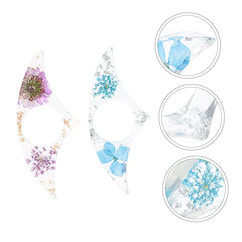 Porte-page transparent avec fleurs séchées cadeau idéal pour lecteur lot de 10 - 6