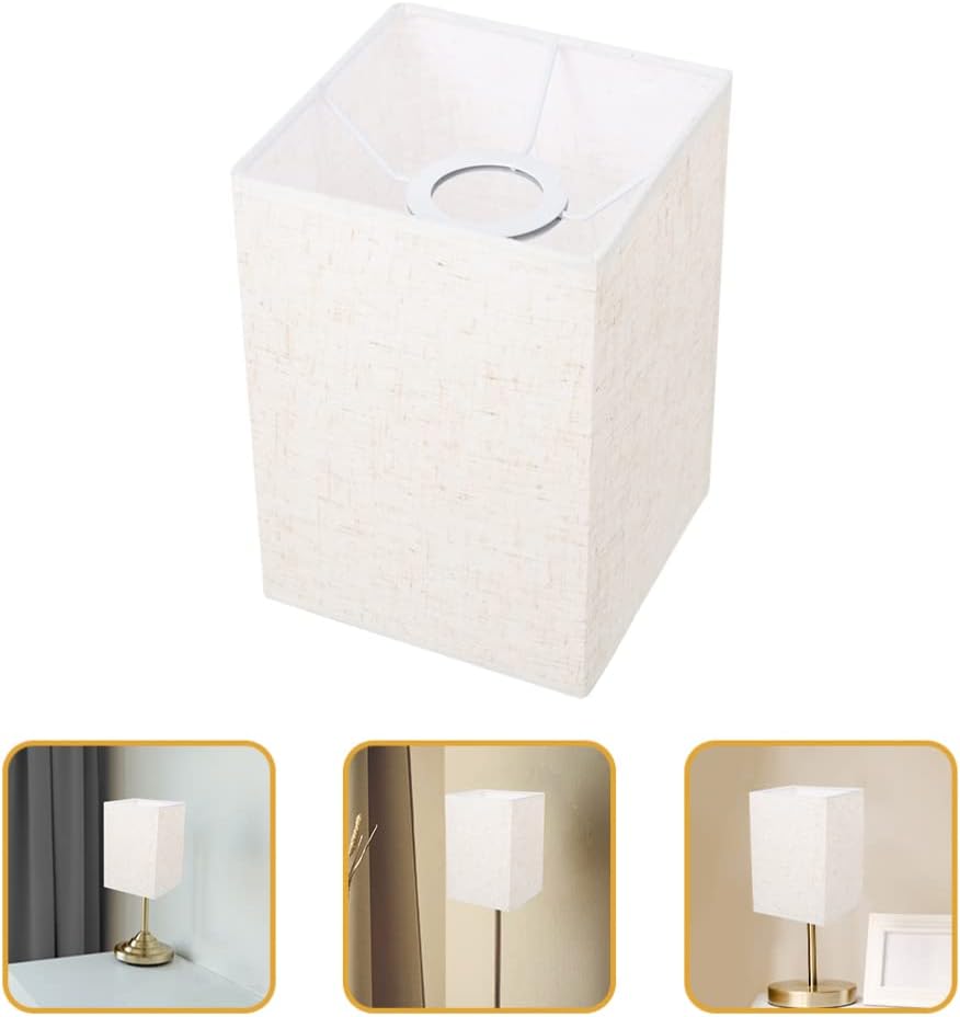 BESPORTBLE 2pcs Linen Lampshade Lamp Shade Accessory Square Replacement Hanging Ceiling Small s Desktop Desk Spider Office Led