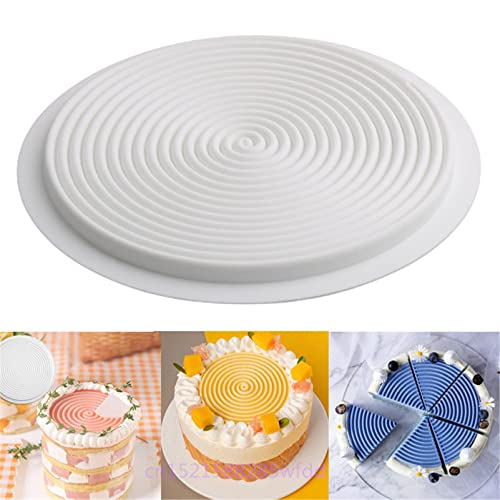 DUBENS Runde Welligkeit Silikonform Mousse Kuchen Form Zum Backen Home Party Weihnachten Backen Hochzeit Silikon, Form für französisches Desserts, Kuchenform, für das Cupcake Backen Cover
