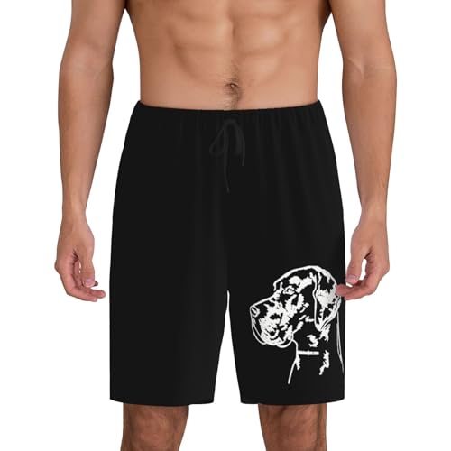 Great Dane Mama Dog Pajama Shorts for Men, Men's Pajama Bottoms, Sleepwear for Summer