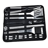 Milisten Teiliges BBQ Grillwerkzeug Set Langlebig Praktisch mit Tragetasche für Outdoor Grillen...