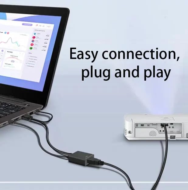 Image of FORIDA VGA to HDMI Converter with Audio & USB Power, VGA Male to HDMI Female Adapter, Supports 1080p FHD, Plug & Play for PC, Laptop, Desktop to HDTV, Monitor, Projector (Direction VGA to HDMI Only)