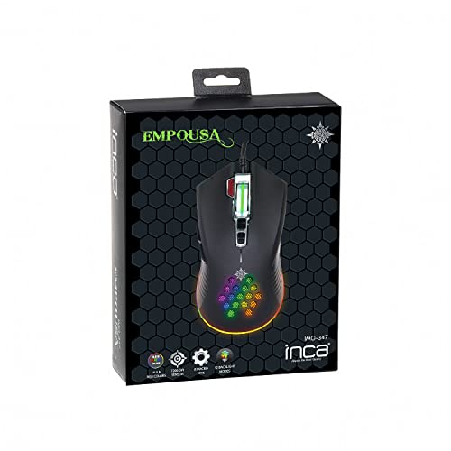 Ratón para juegos con retroiluminación RGB de 12 modos y sensor de 7200 DPI 5