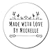 Custom Made with Love Stickers, Handmade with Love, Custom Gift Stickers, Favor Labels, Gift Stickers, Favor Stickers 22:28
