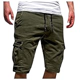 RTRDE Mens Shorts Cargo, for Men Tactical Shorts Elastic Waist Cargo Shorts Tight Fit Men's Sports P