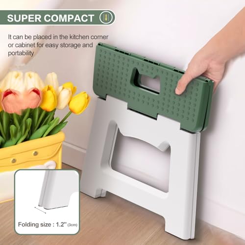 image for ZLMHYYM 9'' Folding Step Stools for Kids and Adults, Hold Up to 300 lb