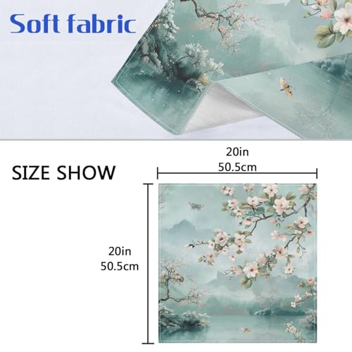 Servilletas de tela Qilmy Cherry Blossoms 20x20 in x4 miniatura 7