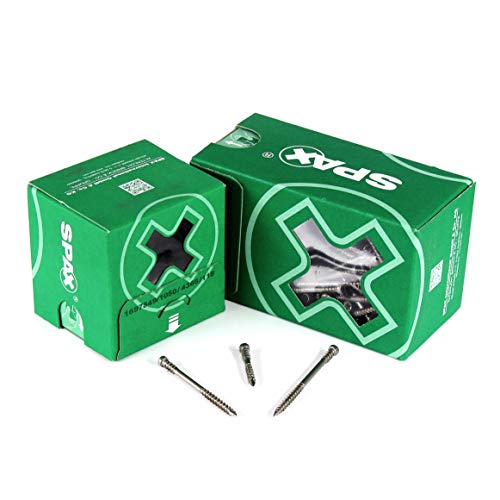 SPAX Terrassenschraube 5,0 x 50 mm Edelstahl A2 (4507000500519) 400 Stk Fixiergewinde Zylinderkopf Torx T-STAR Plus T25 CUT