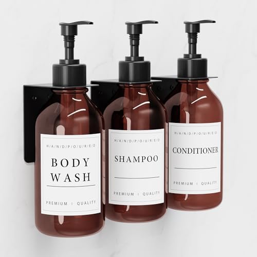 Shampoo Dispenser Wall Mounted 3 Chamber, No Drill Shower