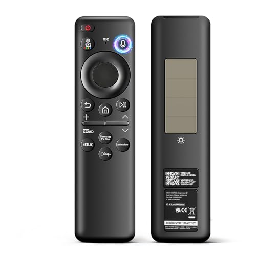 Image of BN59-01432A TM2360E Rechargeable Voice Remote for Samsung Smart TVs, Replacement for All 2021-2025 Samsung TV Remote Control with Solar Charging and Voice Search