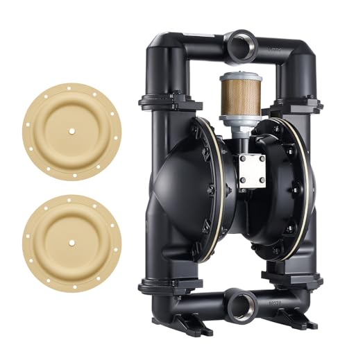 VEVOR Druckluftbetriebene Doppelmembranpumpe, 598 L/min, 79,86 m Förderhöhe, pneumatische Altöl-Transferpumpe, max. 114 PSI, Gehäuse aus Aluminiumlegierung, für Diesel, Fett, Kerosin, Benzin