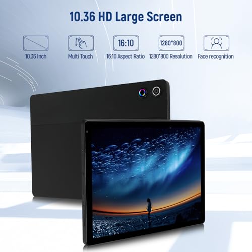 Tablet, 10.36'' Android 14 Tablet with 16GB RAM 128GB ROM 1TB TF Card Expandable Octa-Core, Widevine L1, 1280 * 800 HD Touchscreen, Face ID, Wi-Fi 6, Fast Charging - Image 5