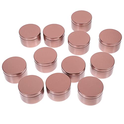 ERINGOGO Candle Making Jars 12pcs Empty Aluminum Candle Tins 50ml Small Votive Jars Lids Sturdy and Sealable