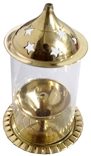 Purpledip Brass Oil Lamp Akhand Jyoti: Long Lasting Festival Deepam Decor Gift, 4.5 inches (11555A), Golden, Standard - Image 2