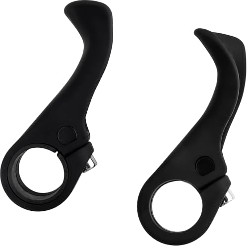 Bestgle Estremità del Manubrio Della Bicicletta, Impugnature di Sicurezza Sull'estremità del Manubrio in Lega di Alluminio da 22,2 mm con 2 Tappi di Estremità per MTB, Manubri in Lega di Alluminio