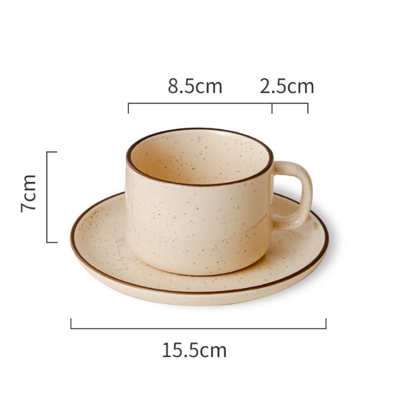 Ceramiczny zestaw filiżanek do kawy i spodków, japońskie kubki porcelanowe do domu i restauracji, idealne na popołudniową herbatę, trwały i stylowy design, 2-częściowy zestaw