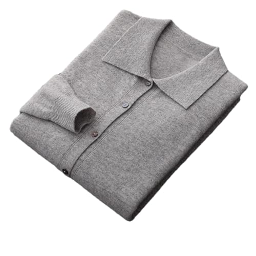 2024 Men's Lapel Wool Solid Sweater Polo Collar Casual Warm Knit Cardigan Jakets Fall Winter - Main Image